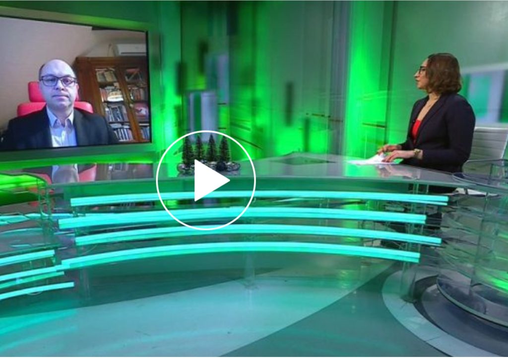 Michał Jacuński w studio TVP3